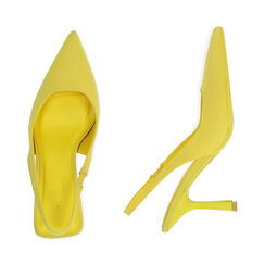 Slingback gialle in lycra, tacco 7,5 cm , Primadonna, 192161201LYGIAL036, 003 preview