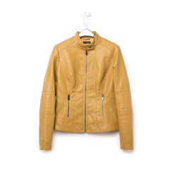Biker jacket gialla in eco-pelle, Abbigliamento, 146500127EPGIALL, 003 preview