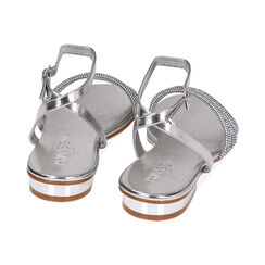 Sandali bassi argento in laminato con pietre, Ultime occasioni, 234909922LPARGE035, 003 preview