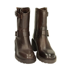 CALZATURA BIKER PELLE MORO, Primadonna, 22N576504PEMORO035, 002 preview