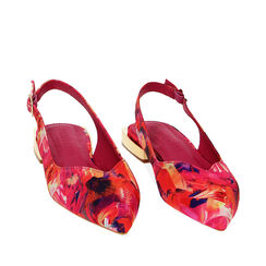 WOMEN SHOES BALLERINA SLINGBACK SATIN MU, Primadonna, 234946666RSMUFU035, 002a