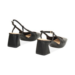 D&eacute;collet&eacute; slingback donna nere, tacco 5 cm, Primadonna, 252100420EPNERO035, 004 preview