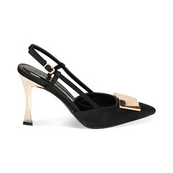 WOMEN SHOES CHANEL SATIN NERO, Primadonna, 232102608RSNERO035, 001 preview