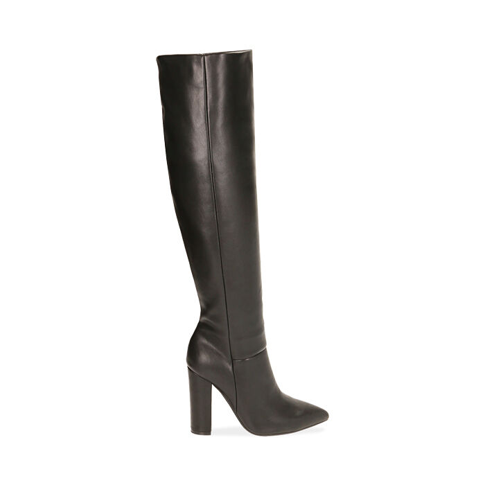 Mosqueteras para mujer negras, tacón 10,5 cm | Primadonna Collection