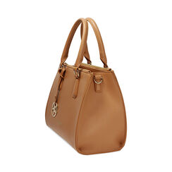 Borsa a mano camel con tracolla removibile, Borse, 275701413EPCAMEUNI, 003 preview