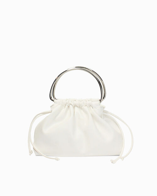 Mini bag bianca con tracolla removibile, WHITE