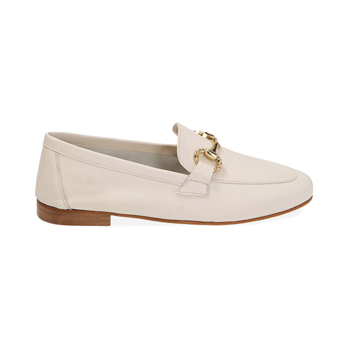 Mocassini donna in pelle panna Primadonna Collection