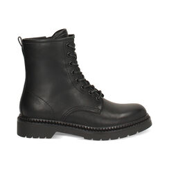Anfibi neri con suola in gomma di 4 cm, Primadonna, 260685302EPNERO035, 001 preview