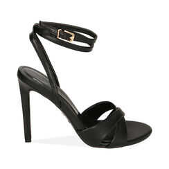Sandali neri con cinturino, tacco 10,5 cm, Primadonna, 212105603EPNERO041, 001 preview