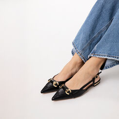 Ballerines slingback noires &eacute;l&eacute;gantes, Primadonna, 274906043EPNERO037, 003 preview