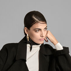 Foulard beige-noir tissu élégant, Primadonna, 26B431804TSBENEUNI, 002a