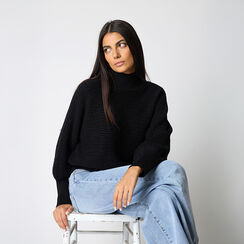 Maglia nera in tessuto intrecciato per un look contemporaneo, Primadonna, 26U558377TSNEROM, 002 preview