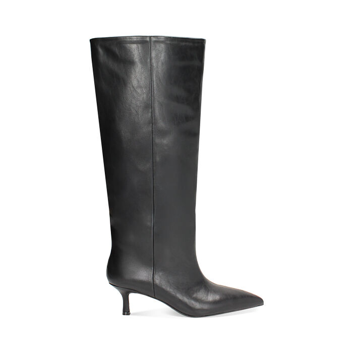 Bottes noires à talon de 5,6 cm pour un look audacieux, Primadonna, 262139712EPNERO036