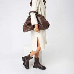 Boots Beatles brun foncé avec talon de 5 cm, Primadonna, 260628954EPMORO035, 002a