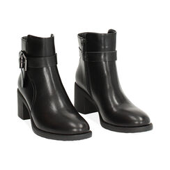Tronchetto nero con fibbietta, Primadonna, 243069065EPNERO035, 002 preview