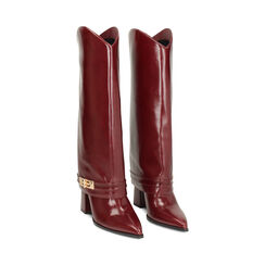 Bottes bordeaux brillantes avec talon de 8,5 cm, Primadonna, 264914911EUBORD036, 004 preview
