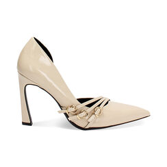 Décolleté Open shank panna in naplak, tacco 10,3 cm, Primadonna, 242106108NPPANN037, 001 preview