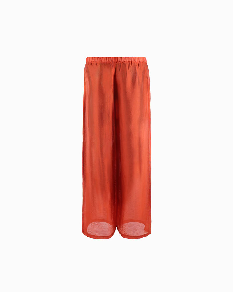 Pantalone donna arancio in tessuto image number null