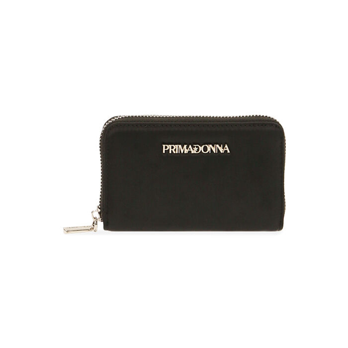 Portafogli nero in raso, New Collection, 215122516RSNEROUNI