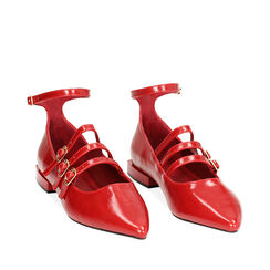 Ballerine rosse allacciate, Primadonna, 244934613SCROSS035, 002a