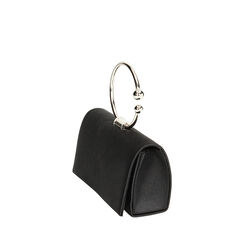 Minibag nera quadrata in raso, Primadonna, 235102425RSNEROUNI, 002a