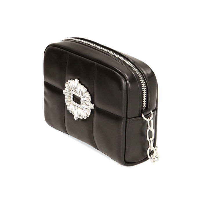 Borsa nera outlet e argento