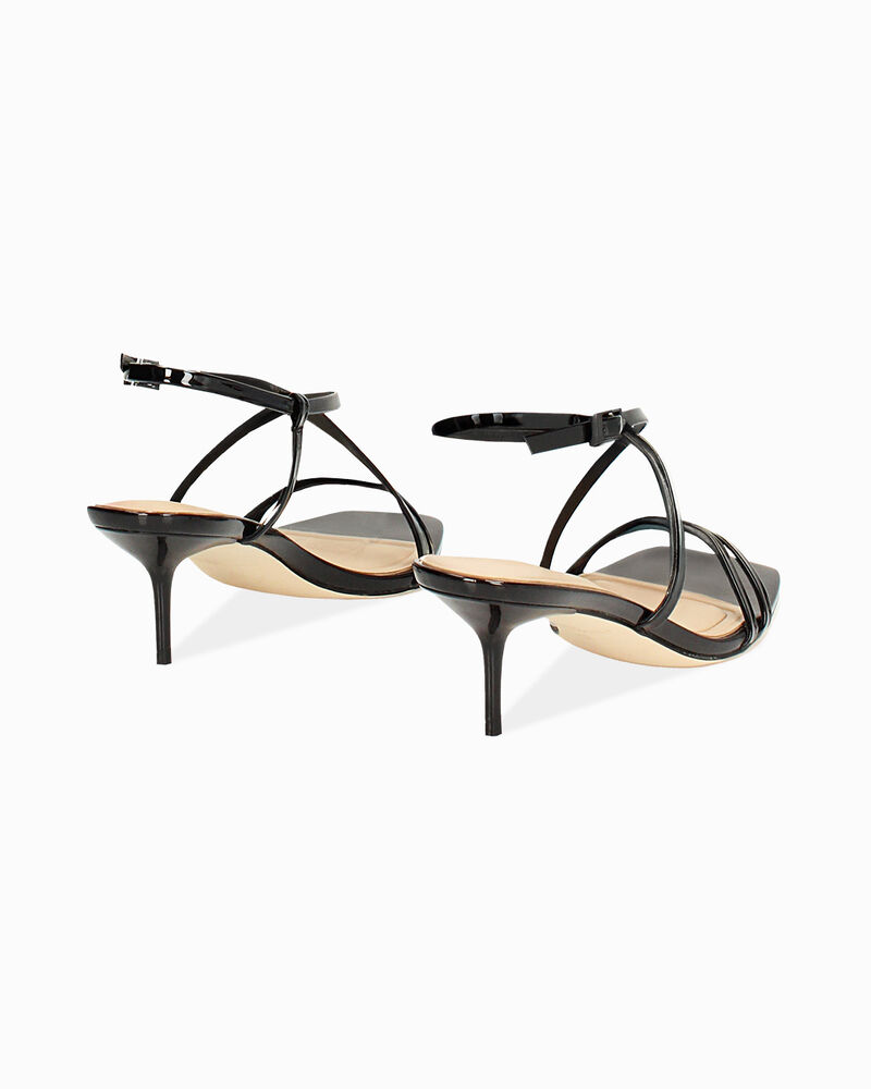 Sandalo donna nero in vernice, tacco 5,5 cm image number null