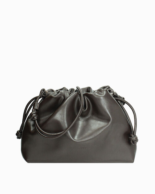 Borsa a spalla nera con tracolla removibile, BLACK