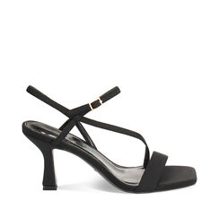Sandale à talon femme noire en tissu, Primadonna, 252164805LYNERO035, 001a