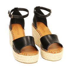 WOMEN SHOES WEDGE SYNTHETIC NERO, Primadonna, 214907132EPNERO035, 002a