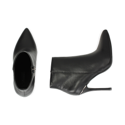 Ankle boots neri in eco-pelle, tacco 10, 50 cm , Scarpe, 142168616EPNERO036, 003 preview