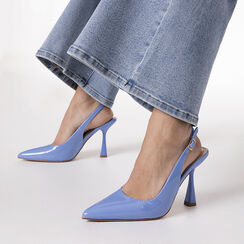 D&eacute;collet&eacute; celesti tacco 9,5 cm, Scarpe, 274912902VECELE035, 002a