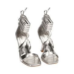 Sandali argento, tacco 9,5 cm , Primadonna, 192183652LMARGE037, 002 preview