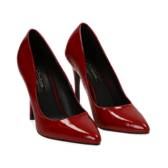 D&eacute;collet&eacute; rosse in vernice, tacco 11 cm , Scarpe, 142146861VEROSS035, 002 preview