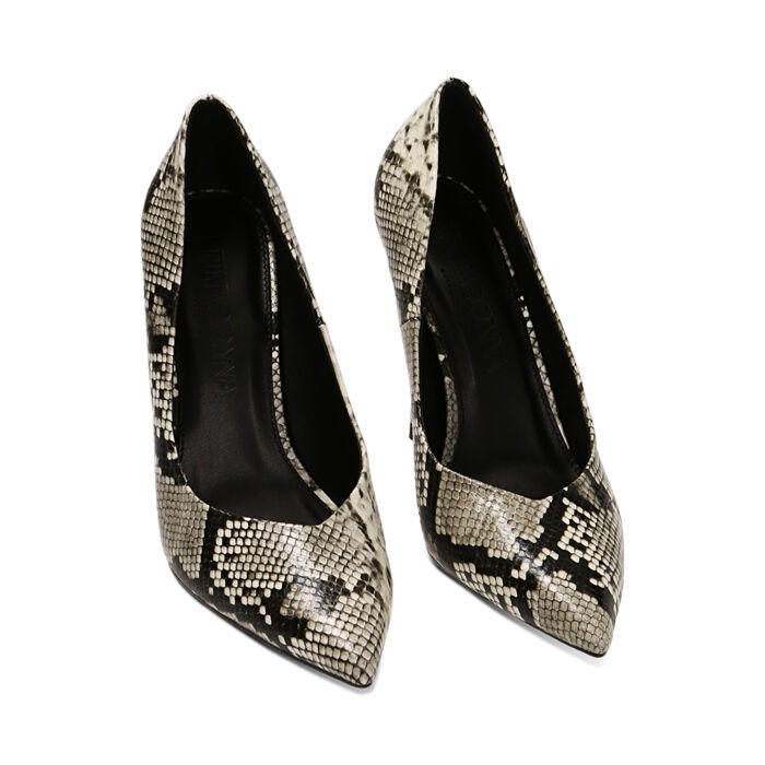 Scarpe pitonate tacco largo sale