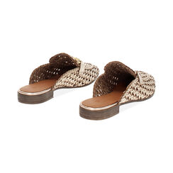 Sabot femme rose doré en cuir tressé, Primadonna, 251429029PIRAOR036, 004 preview