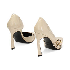 Décolleté Open shank panna in naplak, tacco 10,3 cm, Primadonna, 242106108NPPANN037, 003 preview