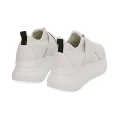 Sneakers bianche, zeppa 6 cm , SPECIAL PRICE, 172832121EPBIAN040, 004 preview