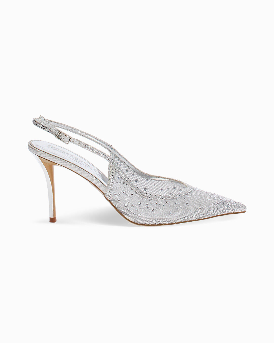 Décolleté argento scintillanti tacco 8,4 cm