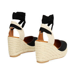 Alpargatas de mujer negras en lona, Primadonna, 254920101CANERO035, 004 preview