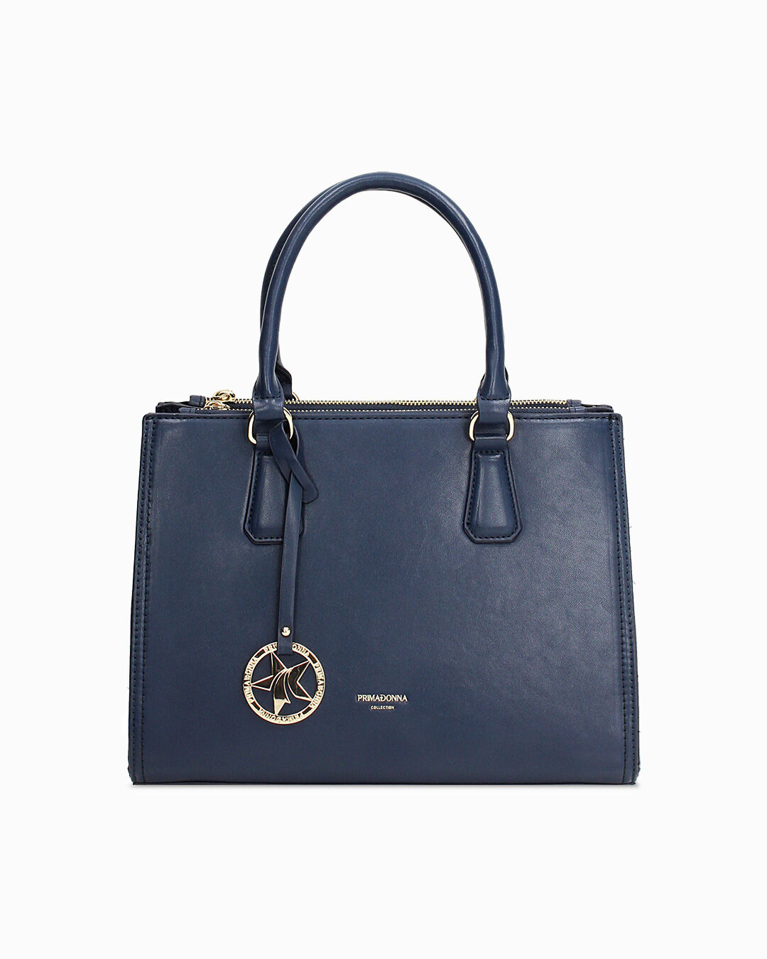Borsa a mano blu con tracolla removibile