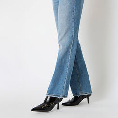 Tronchetti neri in materiale lucido con tacco 7 cm, Primadonna, 264972612EUNERO035, 002 preview