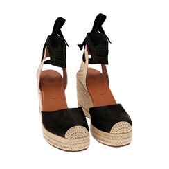 Alpargatas negras en microfibra, Primadonna, 234920101MFNERO035, 002 preview