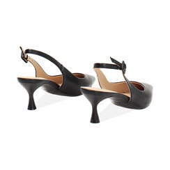 Décolleté slingback donna nere, tacco 6 cm, Primadonna, 252118215EPNERO035, 004 preview