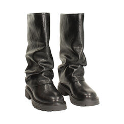 Biker negra con tacón de 4,7 cm para mujer, Primadonna, 260620509EPNERO035, 003 preview
