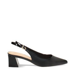 D&eacute;collet&eacute; slingback nere tacco 4,9 cm, Primadonna, 272752401VENERO039, 001a