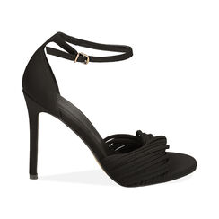 Sandales en lycra noir, talon 10,5 cm , Primadonna, 192131028LYNERO036, 001 preview