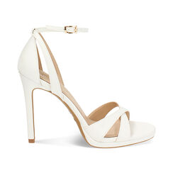 Sandalia con tacón de mujer blanca fashion, Primadonna, 252133436EPBIAN036, 001 preview