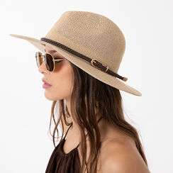 Sombrero beige-oro con reflejos elegantes, Primadonna, 27B472511ERBEORUNI, 002a