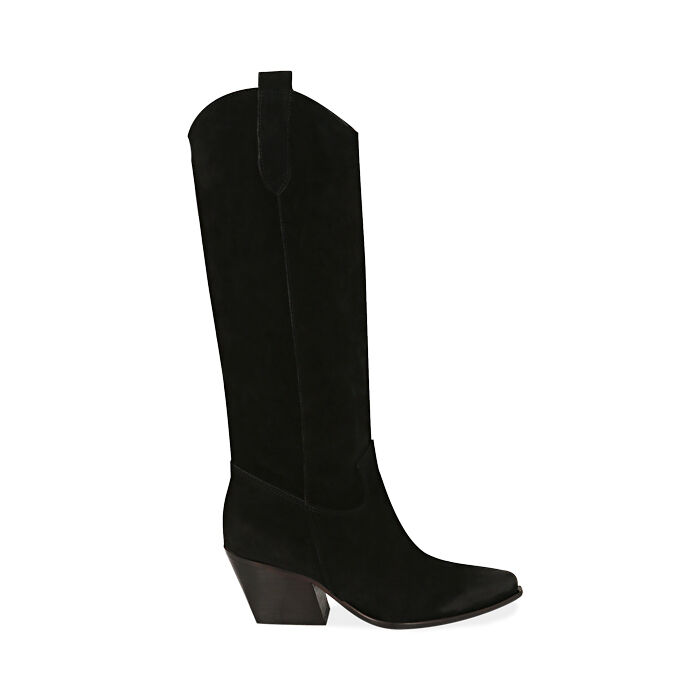 Camperos neri in camoscio, 5,50 cm | Primadonna Collection